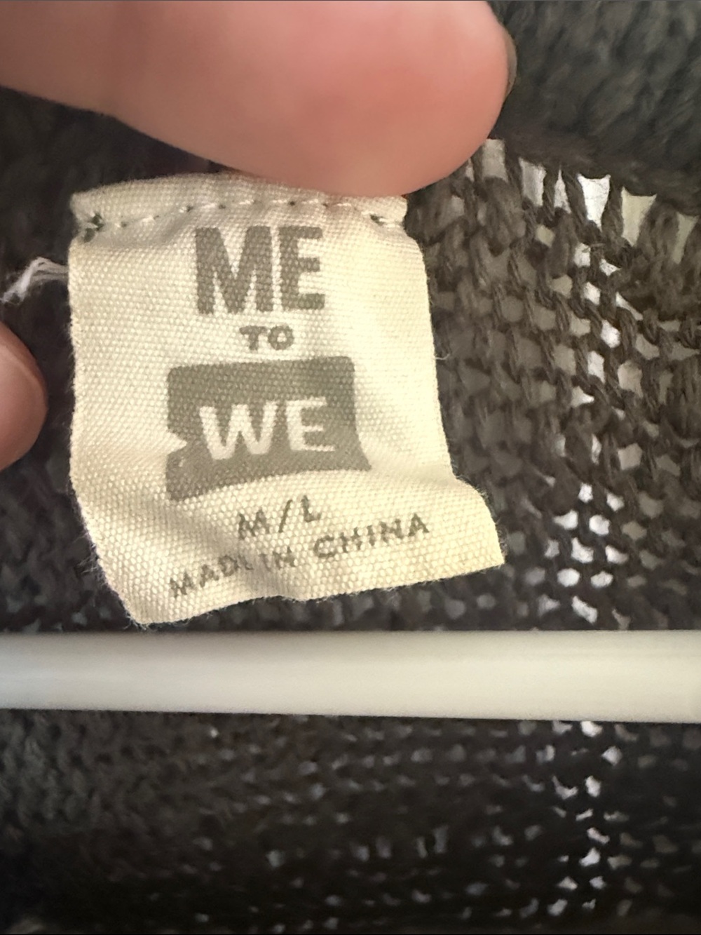 Me to We Olive Open-Knit Crewneck Sweater - Picture 2 of 9